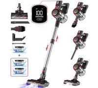 Aspirateur Balai 30000Pa , 50Min Autonomie Aspirateur Sans Fil 5 en 1, Aspirateur Balai Puissant 300W Capacité 1.3L