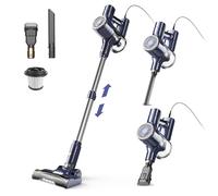Aspirateur balai avec fil sans sac 6 en 1 600 W & aspirateur à main, cable de 6 m, 23Kpa de puissance d'aspiration, aspirateur balai filaire Vacuum Cleaner pour sols durs tapis, petit léger silencieux