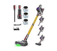 Aspirateur balai avec LED Verte,HEPA ,Aspirateur sans Fil Puissant pour Sols Durs/Tapis Konsoefuly