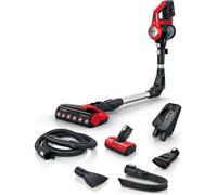 Bosch BCS711PET aspirateur balai et balai électrique Batterie Sec Sans sac 0,3 L Noir, Rouge 3 Ah