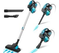 Aspirateur Balai Filaire, Aspirateur Balai avec Fil Puissant, 3 en 1 Aspirateur Vertical Filtre HEPA, 600W 18000Pa Aspirateur sans Sac avec 6m Long Câble, Léger Portable pour Maison Tapis Sol Dur