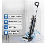 Aspirateur balai laveur sans fil - eau et poussière - ne, 3 en 1/50 MINS D'AUTONOMIE /200W/4.5kPA/0.65L