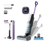 Aspirateur Balai Laveur Sans Fil-Redkey W15-Autonettoyant Nettoyage des bords 6mm avec Réservoir d’eau 910ML,Écran LED