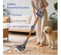 Aspirateur Balai sans Fil - 13000Pa/500W /2000mAH*6/45 Mins - LED - 1.2L/Filtration en 7 étapes - Deux vitesses - Aspirateur à