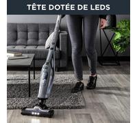 Aspirateur Balai Sans Fil 2 En 1, Aspirateur À Main Intégré, Lumière Led, Léger, Poignée Pliable, Autonomie 75 Min, Toutes Types De Sols, Technologie Cyclonique, Dual Force 2-En-1 Rh6756Wo