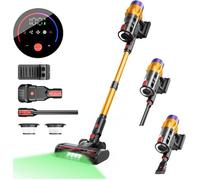 Aspirateur Balai sans Fil 3 en 1 LEXLIFE 35KPA/420W/40Mins Filtration efficace à 99,99% avec Recharge Murale Écran LED Intelligent