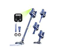 Aspirateur Balai sans fil 4 en 1 Erabros EV1- 40Kpa- Tube télescopique Phares LED - Pivot flexible à 180° pour Les Poils d’Animaux Bleu G
