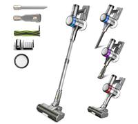 Aspirateur Balai sans Fil, 400W 45KPa Aspirateur sans Fil Puissant, 55Min Autonomie, Brosse Anti-emmêlement, Batterie Amovible, Aspirateur sans Sac avec LED Écran pour Tapis Poils d'animaux Sol Dur