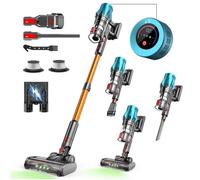 Aspirateur balai sans fil 550W 35KPA, LED tactile, 40min autonomie, moteur brushless, multi-buses, support mural, maison voiture
