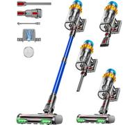 Aspirateur Balai sans Fil 600W/50KPA 70min, 1.8L Aspirateur sans Fil Puissant avec Rechargeable Support Mural, Brosse Anti-Enmêlement Améliorée et OLED Écran Tactile, pour Sols Durs/Animaux/Voiture