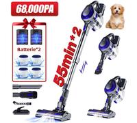 Aspirateur Balai Sans Fil 68000 Pa -Multifonctions 8 en 1 -650W Moteur sans Balai -110 Min Autonomie-Batterie Amovible