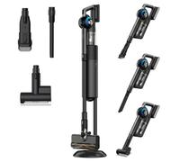 Aspirateur balai sans fil avec station vidange automatique JIGOO V700, 215AW, 33kPa, sac 2,5L, filtre HEPA 13