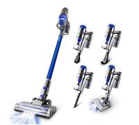 Vortex F26 - Aspirateur Balai sans Fil 265W, Aspiration Puissante ≥24 kPa, Autonomie 45 Min, Aspirateur à Main Détachable, Filtration Cyclonique HEPA, Brosse LED, Silencieux - Gris