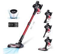 Aspirateur Balai sans Fil multifonctions 4 en 1,2vitesses,16Kpa/150W,1L,LED,Aspirateur sans Sac pour Dur Tapis Poils d'animaux