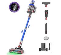 Aspirateur Balai Sans Fil Puissant - 600W/55Kpa/1.6L/Autonomie 70min - Aspirateur sans sac pour chien - Anti-Enchevêtrement