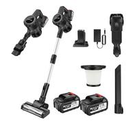 Aspirateur Balai sans Fil sans Sac Multifonctions 4 en 1, Aspirateur Balai Laveur sans Fil Aspirateur Balai sans Fil Hoover, Batterie Rechargeable De 3000mAh, 2 Mode D'aspiration De Puissance
