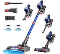 Aspirateur Balai sans Fil,Stanew 350W Aspiration Puissante 35Kpa,2.4kg,Batterie Amovible,Mural,pour Poils d‘Animaux,Voiture,Canapé