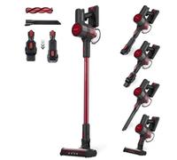 Taurus Crossback Glow Aspirateur-balai 2 en 1 Batterie Sec HEPA Sans sac 150 W Rouge