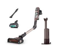 Shark PowerDetect Speed Collection Luxe Clean & Empty, Aspirateur Balai sans Fil Haut de Gamme, Filtre HEPA Anti-allergènes, 60 Min d’autonomie, Base de Chargement Auto-vidante, 2 Embouts IA3246FRTBR