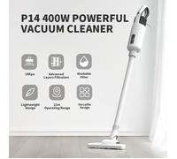 Aspirateur Balai TEENO - 600W - 14Kpa - HEPA - Sans Sac - Blanc et Rouge