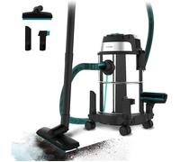 Cecotec Aspirateur pour liquides et Solides Conga Rockstar Wet & Dry Steel 16 L. 1200 W, 20 kPa, Double Fonction : Aspiration et Soufflage, Châssis Métallique, Roues, Rayon d'action de 5m