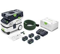 Aspirateur CLEANTEC 2x18V CTLC MINI I-Plus + 4 batteries 5 Ah + chargeur - - 577670