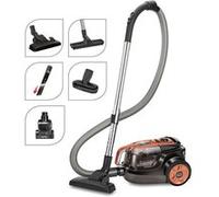 Aspirateur cyclonique sans sac avec accessoires, 1,1 litre, silencieux,, MOD-25, 750, Noir/Orange