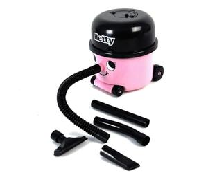 Aspirateur de Bureau Hetty Hoover - Marchandise Officielle Henry Hoover, Nettoyeur Mini Bureau & Clavier Rose, Portable Léger, Cadeau Original