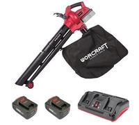 Aspirateur de feuilles, avec 2 batteries 4 Ah, 2 chargeurs Li-Ion 20 V, sac de ramassage, Worcraft