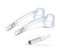 Aspirateur de mamelon-Correcteur de mamelon - Extracteurs de mamelons Ventouses pour mamelons plats et inversés avec étuis de transport (Transparent)