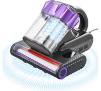 Aspirateur de matelas VEVOR 550 W Aspirateur de lit avec puissance d'aspiration de 18 Kpa & double réservoir à poussière & filtre HEPA & chauffage