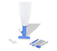 Aspirateur de piscine 1,2 m avec sac de récupération en polyester, aspirateur de sol et brosse de piscine pour nettoyer la saleté, les feuilles, les algues, le sable sur le sol, le mur, le coin, les