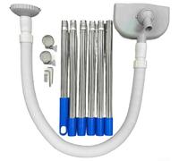 Aspirateur de piscine à navigation automatique avec support de circulation de l'eau pour un chemin de nettoyage constant et une répartition constante du débit (gris, 6 sections)
