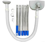 Aspirateur de piscine à navigation automatique avec support de circulation de l'eau pour un chemin de nettoyage constant et une répartition constante du débit (gris, 5 sections)