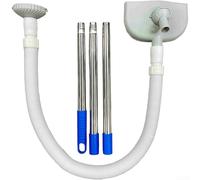 Aspirateur de piscine à navigation automatique avec support de circulation de l'eau pour un chemin de nettoyage constant et une répartition constante du débit (gris, 3 sections)