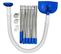 Aspirateur de piscine à navigation automatique avec support de circulation de l'eau pour un chemin de nettoyage constant et une répartition constante du débit (bleu, 6 sections)