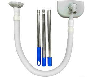 Aspirateur de piscine à navigation automatique avec support de circulation de l'eau pour un chemin de nettoyage constant et une répartition constante du débit (gris, 3 sections)