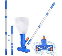 aspirateur de piscine amélioré avec brosse, sac à feuilles et perche de 40 pouces 1pc