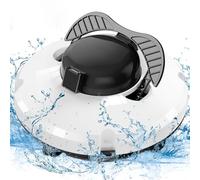 Aspirateur de piscine automatique, robot nettoyeur de piscine sans fil avec deux moteurs et batterie rechargeable, autonomie de 120 minutes, robot léger pour piscines creusées et hors sol, 110 V