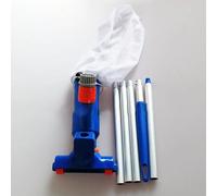 Aspirateur de piscine avec sac et poteau, extracteur de débris en PVC pour tuyau d'arrosage, outil de nettoyage pour piscine, spa, étang