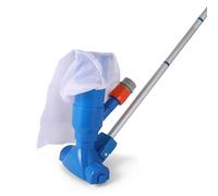 Aspirateur de piscine avec tige télescopique - Nettoyage manuel pour spa et jacuzzi - Sac filtrant réutilisable - Aspirateur jet d'eau pour fond de piscine dans le jardin