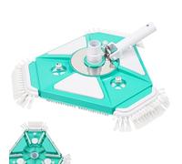 Aspirateur de piscine - Brosse lestée triangulaire, rotative à 360 degrés | Brosse de nettoyage étanche avec 3 brosses latérales pour l'entretien de la piscine, facile à utiliser, équipement de spa