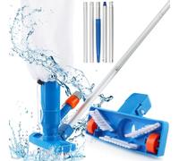 Aspirateur de Piscine, dellyy Kit d'entretien pour Piscine, Balai Aspirateur Piscine Filtre, avec Sac Filtrant et Perche Réglable pour Le Nettoyage des Piscines, Étangs, Fontaines, Etc