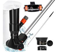 Aspirateur de piscine pour hors sol avec 48 brosses multi-usages Design unique Sac en maille sans pompe électrique nécessaire Facile à utiliser Aluminium ABS Nettoyage polyvalent