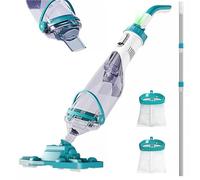 Aspirateur de piscine pour piscine hors sol, aspirateur portatif pour piscine creusée, jacuzzi, bleu