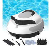 Aspirateur de piscine robotique sans fil, automatique pour piscines enterrées/excédentaires, batterie de 5 000 mAh, autonomie de 100 minutes, auto-stationnement, nettoie jusqu'à 1 000 m²