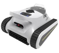 Aspirateur de Piscine sans Fil pour Piscine creusée, Robot Nettoyeur Automatique de Piscine avec Nettoyage des Murs et de la Ligne de flottaison, Gris