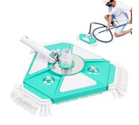 Aspirateur de piscine triangulaire - Tête de nettoyage de piscine en nylon, embout de brosse avec compatibilité hors-sol universelle | Conception avancée de nettoyage du sol de piscine pour des
