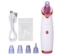 Aspirateur de points noirs, avec 4 têtes d'aspiration, 5 niveaux d'aspiration pour points blancs, acné, élimination des boutons, appareil de vide de pores rechargeable par USB
