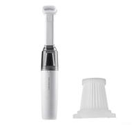 Aspirateur de voiture à main sans fil, puissante aspiration cyclonique puissante rechargeable par USB, aspirateur de voiture portable pour poils d'animaux, voiture, maison (filtre en plastique blanc)